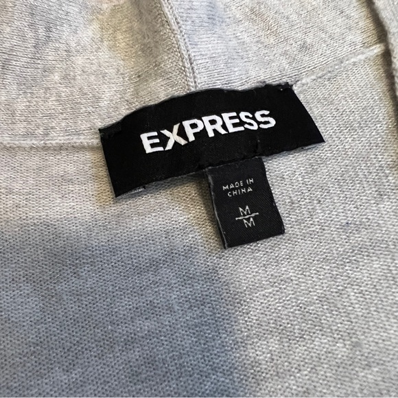 EXPRESS Open Front Long Sleeve Stripe Cardigan - Picture 3 of 10